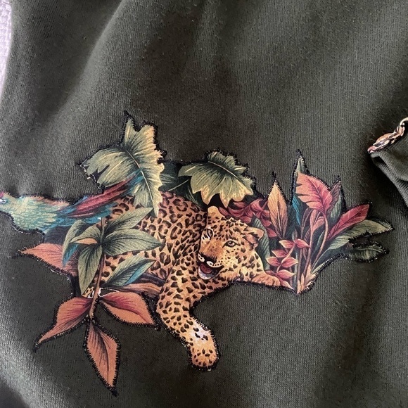 Fleece Vintage rare army green button down jacketSz is oversized XL UKN brand - Picture 11 of 14